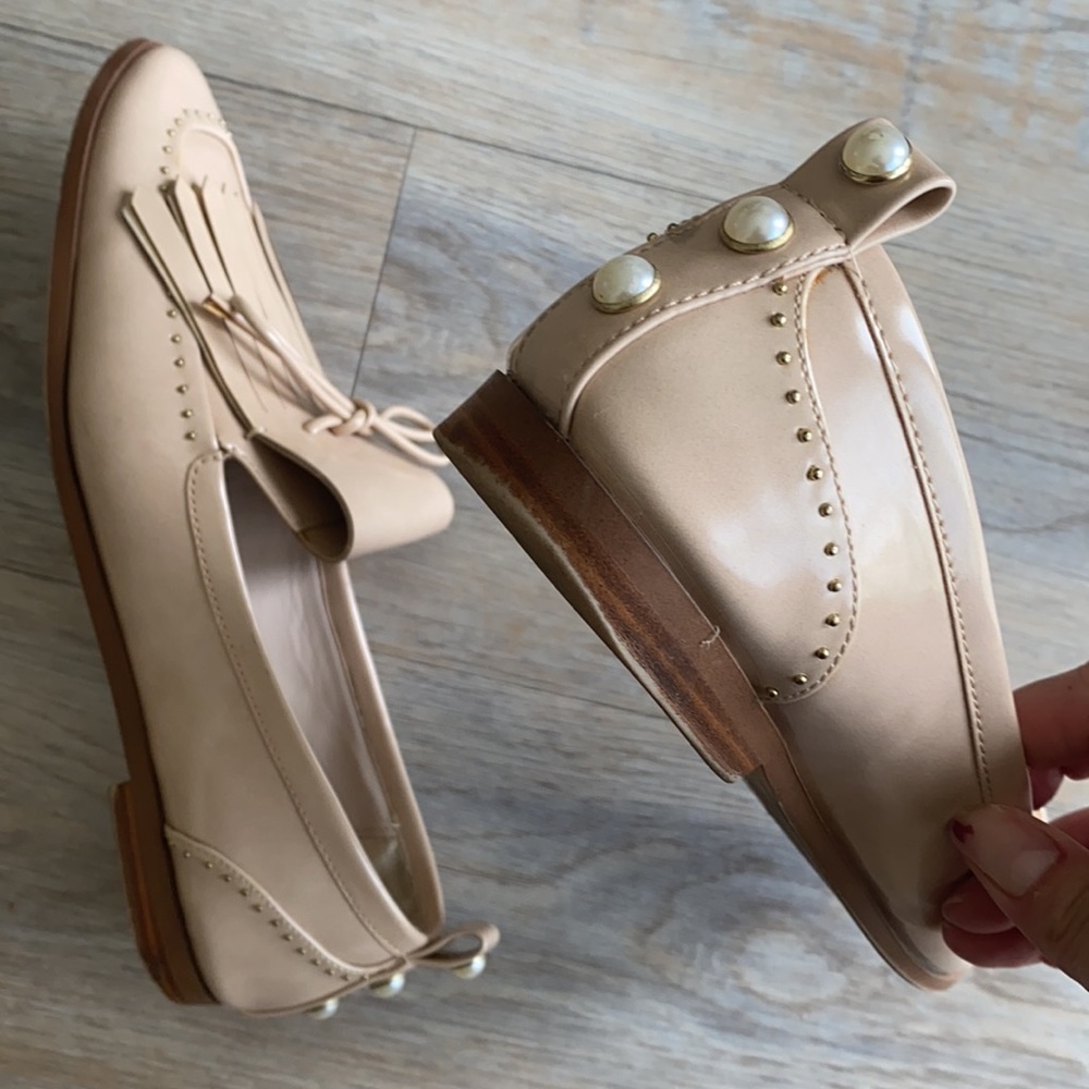 Zara Beige Loafers with Fringe Detail - Picture 3 of 8